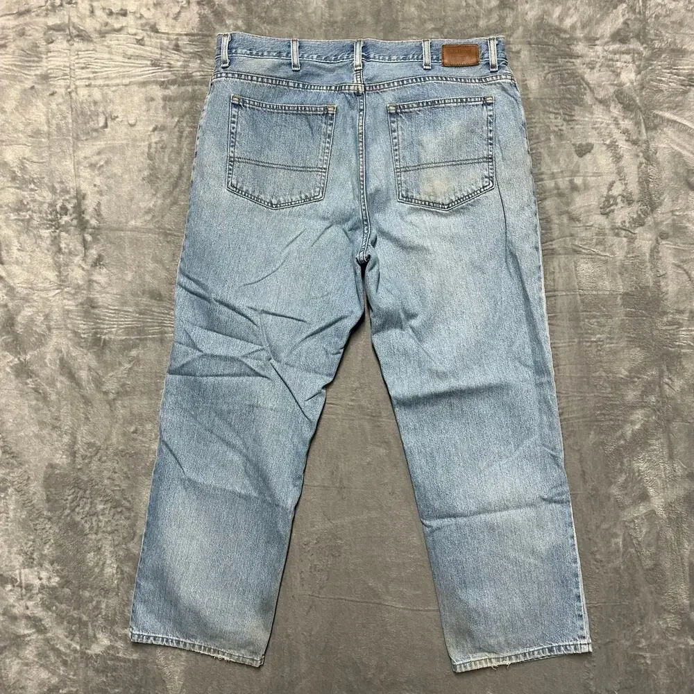 Vintage‎ L.L.Bean Straight Jeans Men's Size 38x30 Light Blue